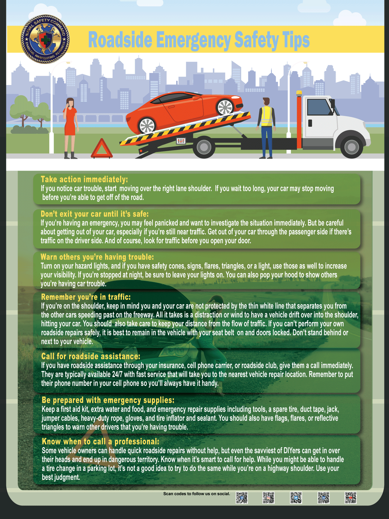 Roadside Emergency Safety Communication Poster